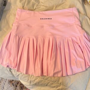Goldhinge Pink Pleated Women's Skirt